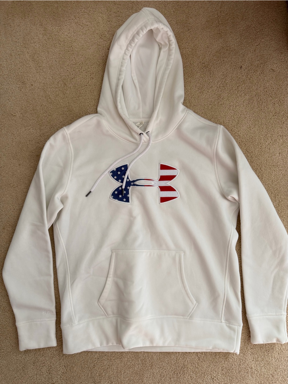 USA Under Armour White Pullover Hoodie